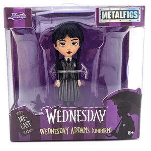 Jada Metalfigs Addams Family Wednesday 2.5" Die‑Cast Figure – Collectible